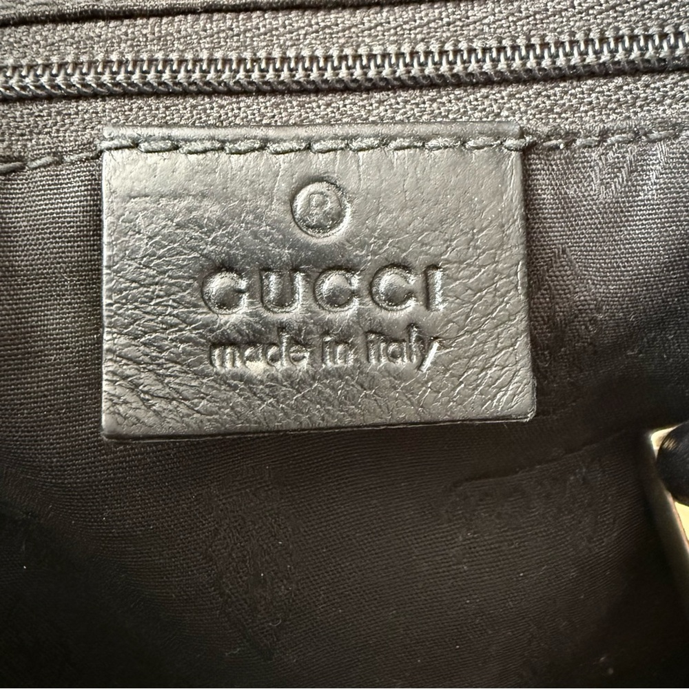 GUCCI Black Guccissima Leather New Web Hobo Shoulder Bag - Picture 11 of 14